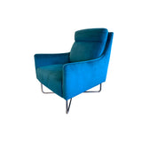 Trento chair in Teal Velvet - Occasional Chair