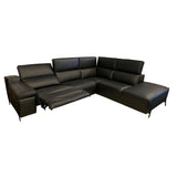 Black Valley sofa with recliner and chaise
