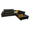 Black Valley corner sofa with recliner