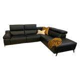 Black Valley corner sofa with recliner