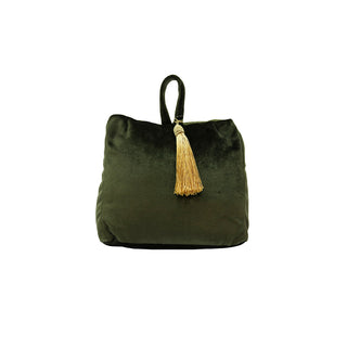 Green velvet doorstop